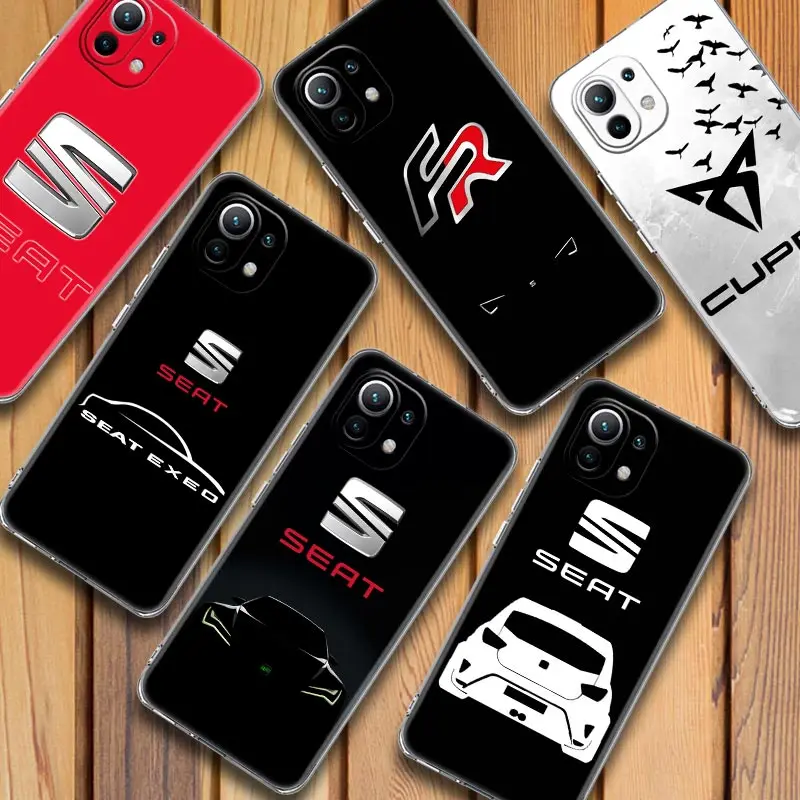 

Seat Car CUPRA Logo FR Case For Xiaomi Mi 11 Note 10 10T 9 9T 12 Pro Lite Poco X3 F3 M3 Clear Cover Redmi 9 9A 9C 10 Cases