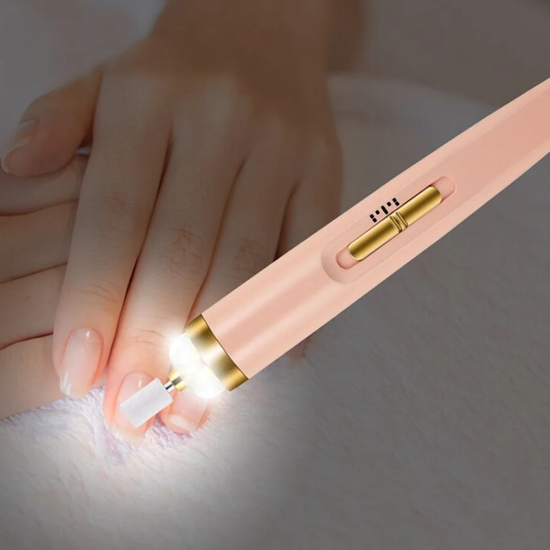 

Mini 5 In 1 Electric Nail Grinder Nail Polishing Machine with Light Portable Electric Manicure Art Pen Tools for Gel Removing