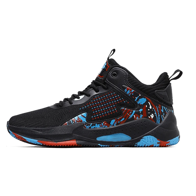 Mens Basketball Shoes Breathable Sports Shoes Lace-Up High Top Sneakers Man Basketball Boots Male Athletic Fitness Training