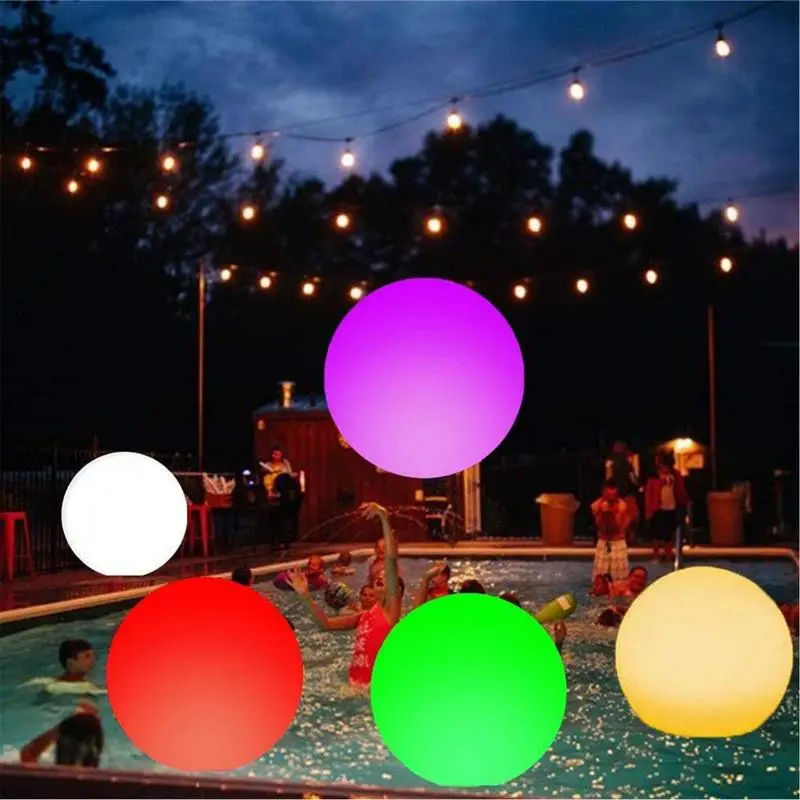 

Light Up Beach Ball LED Glow Ball Pool Toys 16 Colors Lights Inflatable Pool Toys With LED Lights Outdoor Pool Beach Party Games