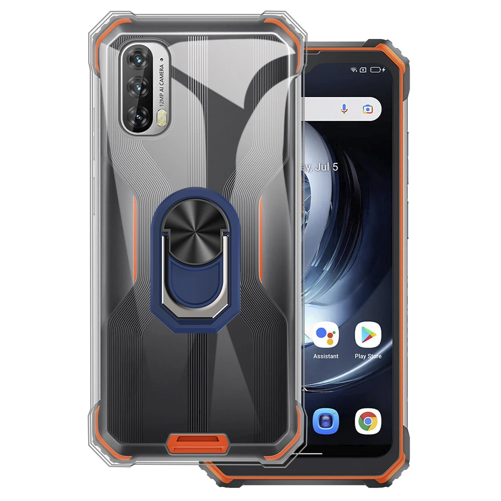 Роскошный противоударный чехол с кольцом-держателем для Blackview BV7100 мягкий