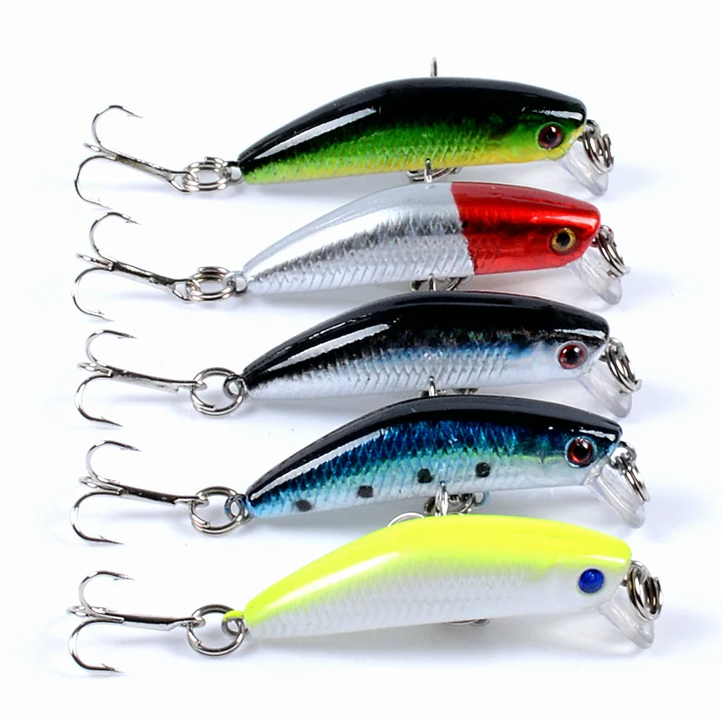 

1PCS Floating Minnow Fishing Lure 4.5cm/2.8g Lifelike Plastic Wobbler Crankbaits 3D Eyes Isca Artficial Hard Bait Carp Fishing