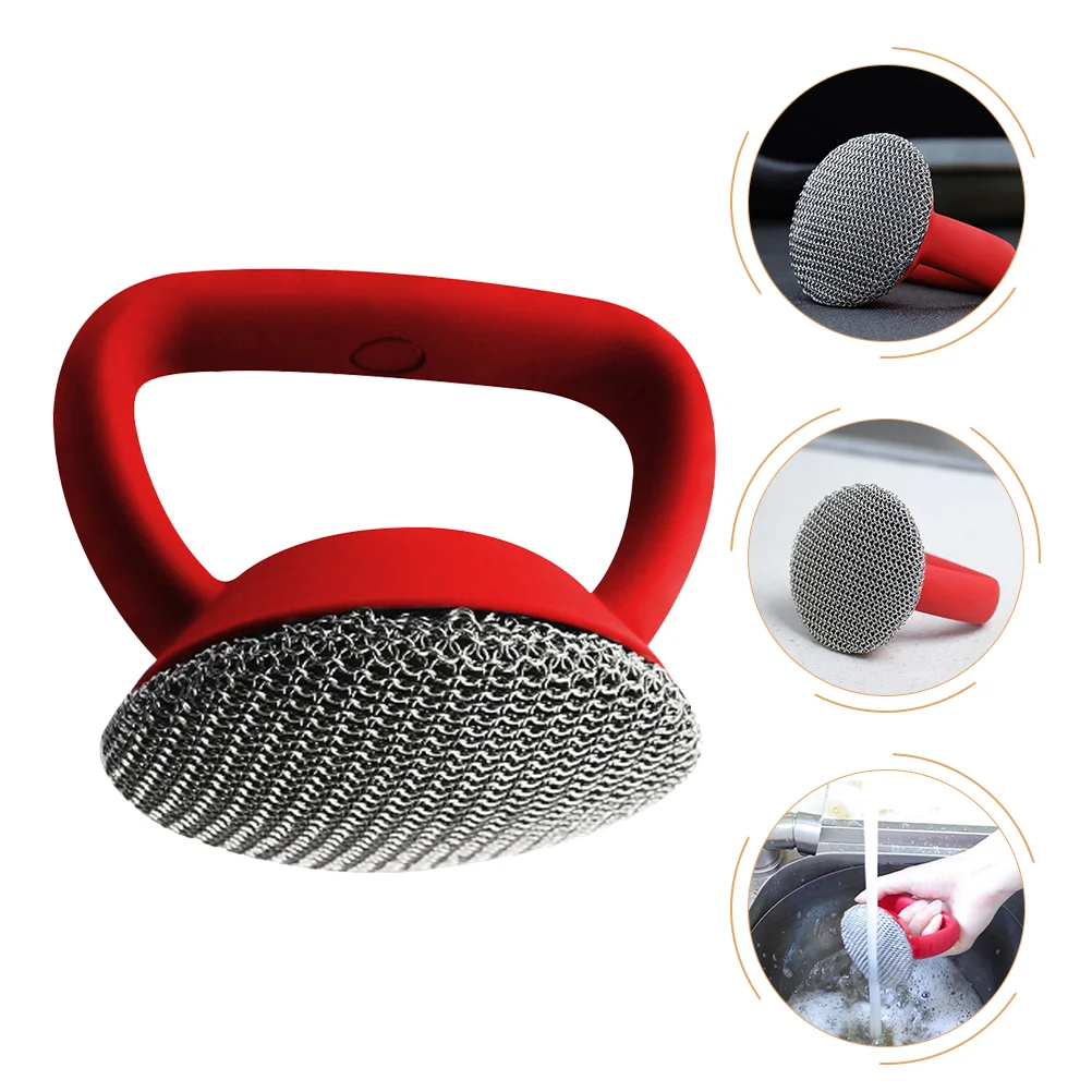 

Scrubber Chainmail Brush Cast Iron Cleaner Skillet Cookware Cleaning Metal Scrub Steel Wool