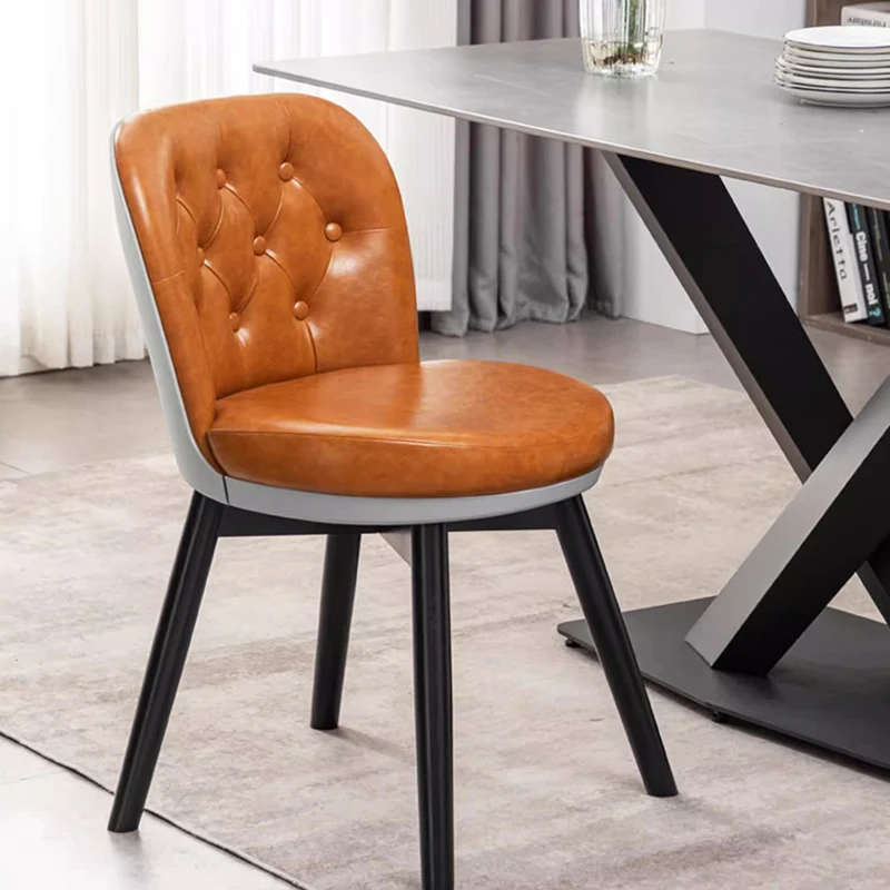 

Comfortable Kitchen Dining Chairs Leather Luxury Italian Indoor Chairs Minimalist Unique Chaises Salle Manger Home Furniture