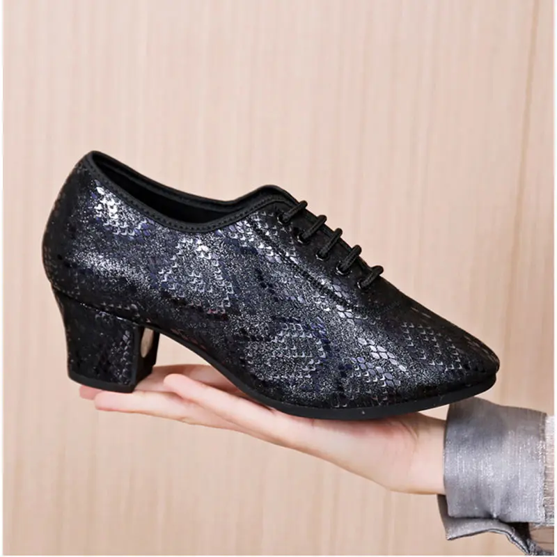 Woman's Latin Dance ShoesTango Salsa Women Ballroom Shoes Modern Waltz Middle Heeled 3cm 5cm Ladies Non-Slip Dancing Sneakers