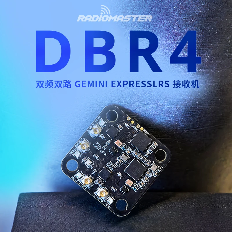 Двухдиапазонный приемник Radiomaster DBR4 Xross Gemini ExpressLRS 2 4G и 900 МГц
