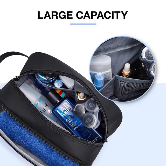 BAGSMART Waterproof Toiletry Bag for Men Shaving Bag for Toiletries Accessories Large capacity Travel Toiletry Organizer 2