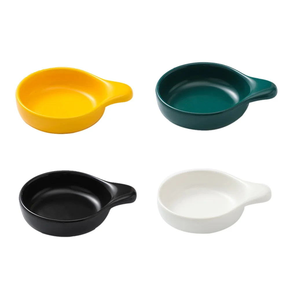 

4pcs Ceramic Dip Bowls Small Seasoning Dishes Saucers Bowl Sushi Dipping Bowl Appetizer Serving Fruit Dish