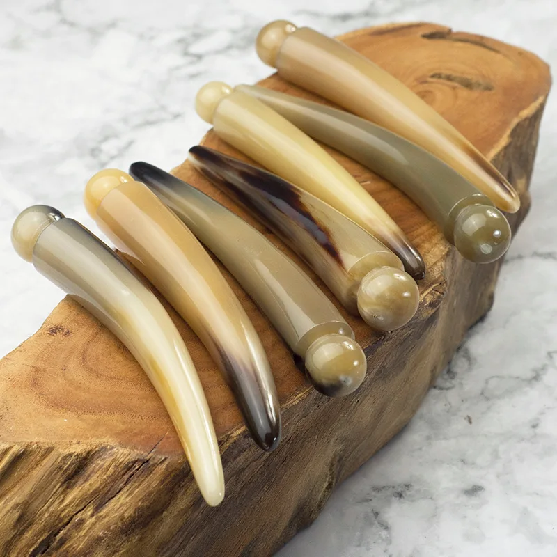 

Массажная палочка из натурального рога для ног, рефлексотерапия, акупунктурный Массажер для облегчения боли в мышцах, инструмент для расслабления тела