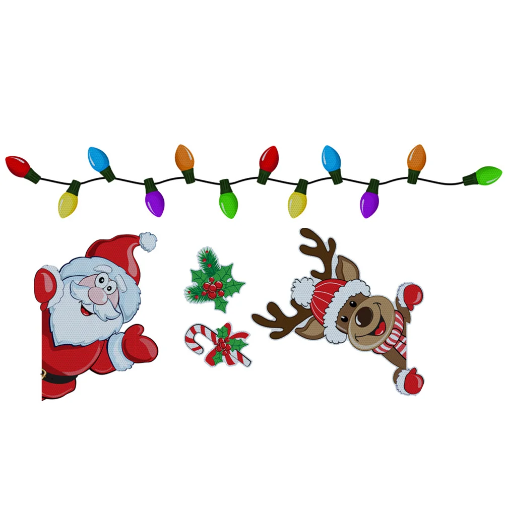 

Magnets Christmas Reflective Car Light Bulb Magnet Refrigerator Fridgedecorations Cars Magnetic Santa Kitchen Supplies