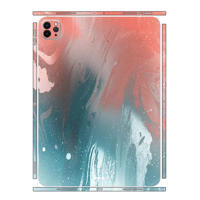 

For iPad Pro 2021 2020 2018 12.9 11 Cases 3M Film Back Film Covers Ink Painting Decal Skin Protector Sticker for iPad Air 4 Case