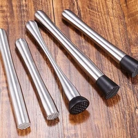 stainless steel wine utensils ice stick cocktail bar mixer fruit juice pestle popsicle sticks crushed hammer bar accessories
