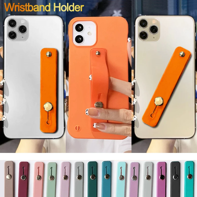

Universal Wrist Band Phone Holder For iPhone Finger Grip Mobile Phone Stand for samsung xiaomi Push back sticked Socket bracket