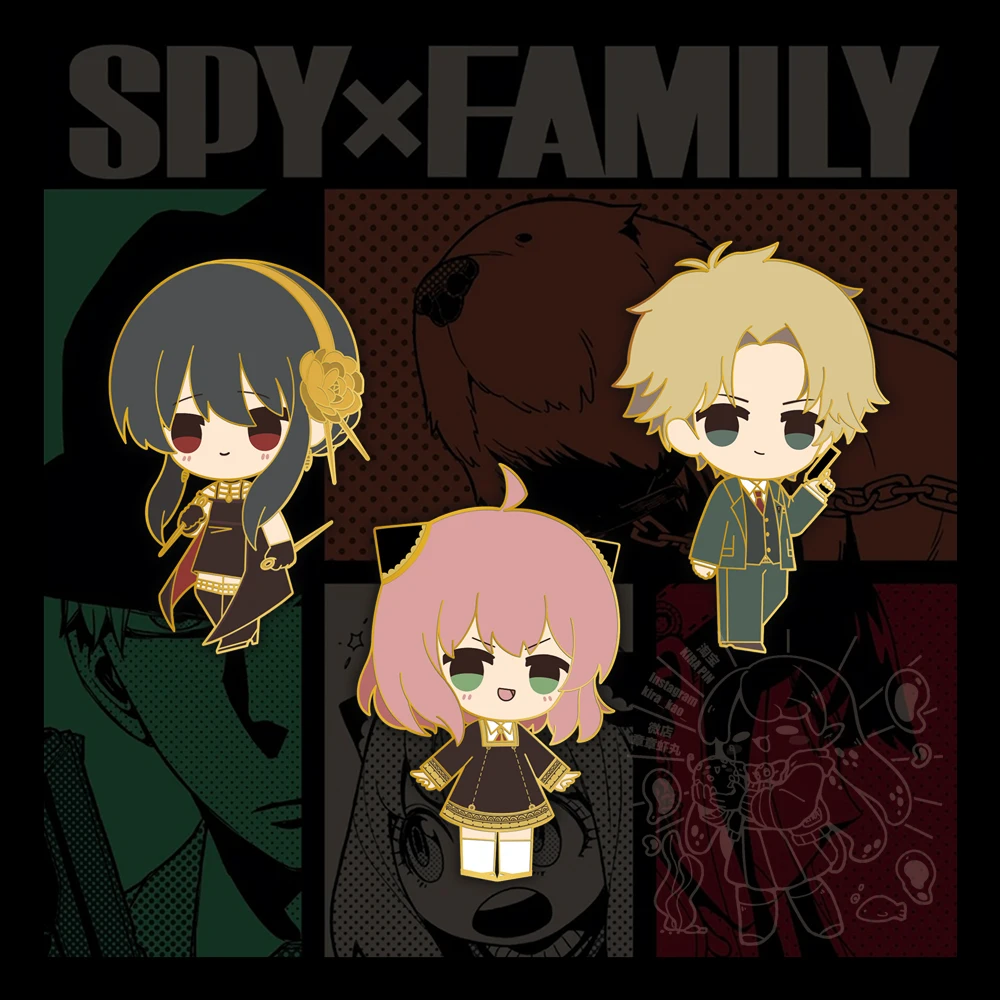 

Милая металлическая брошь Loid Anya Yor версии Q в стиле аниме, брошь на пуговицы, украшение для сумки, одежды, подарок для косплея