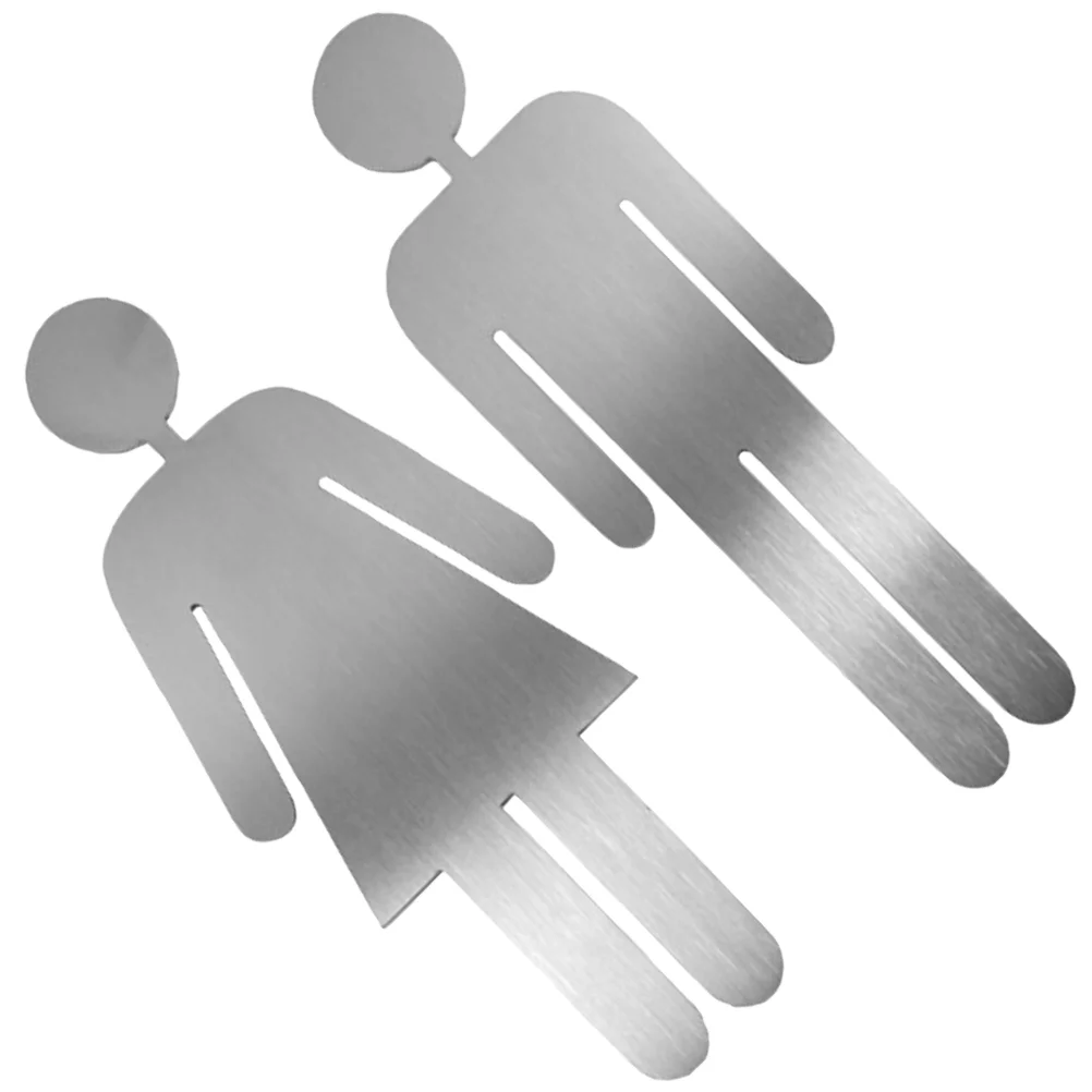 

Metal Sign Toilet Identification Plate Unisex Bathroom Sign Female Bathroom Symbol Restroom Identification Sign