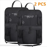 1pcs 2pcs car seat back organizer 5 storage pockets with touch screen tablet holder protector for kids children car accessories
