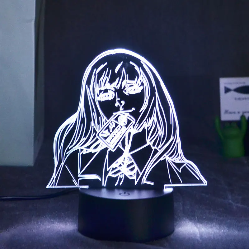 

Anime Lamp Yumeko Jabami From Kakegurui Compulsive Gambler Gift for Bedroom Decor Nightlight Cute Japanese Waifu Led Night Light