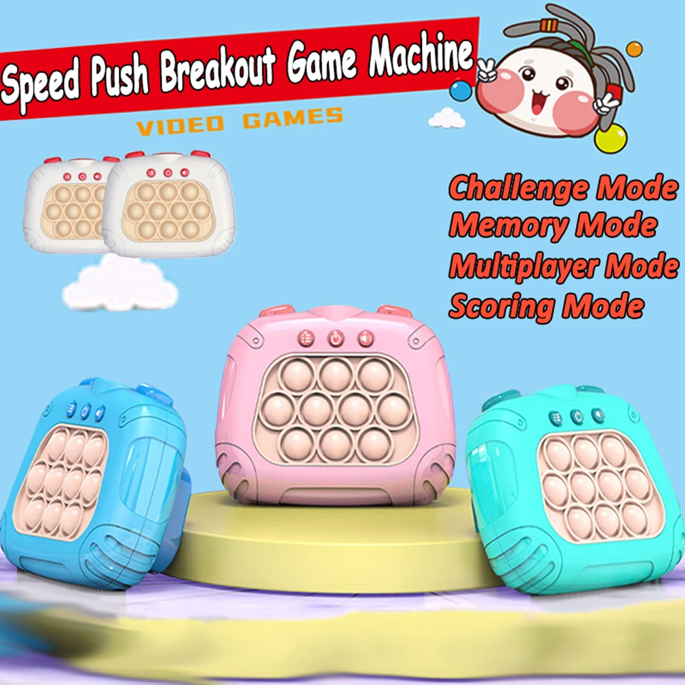 

Hot Push Bubble Fidget Sensory Toys Whack A Mole Music Quick Press Bubble Game Machine Squeeze Stress Relief Toy gifts for Kiids