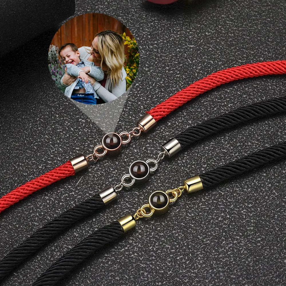 Projection Couple Bracelet 100 Languages I Love You Simple Personalized Custom Bracelets for Women Jewelry Gift Female Men