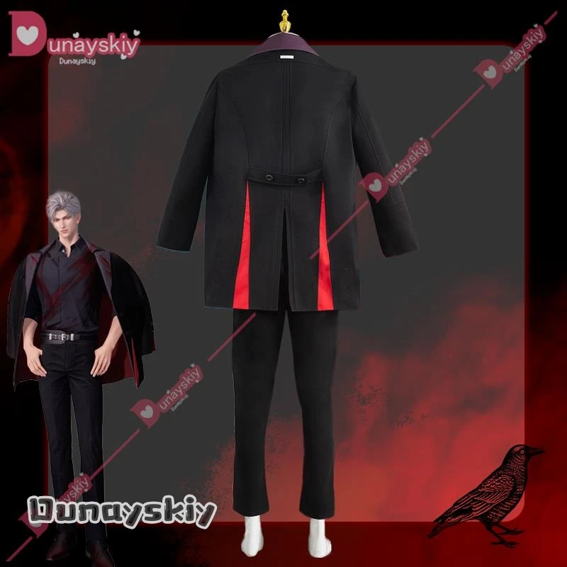 Игра Love and Deepspace Sylus Qin Che Косплей Костюм Парик Серые волосы Короткий парик Униформа