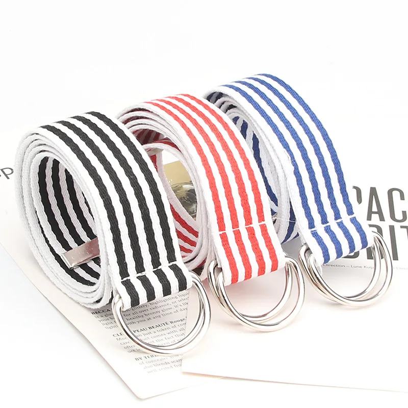 

Men Belt Fashion Unisex Army Tactical Waist Belt Jeans Male Casual Canvas Stripe Decoration Webbing Waistband Women's Belts