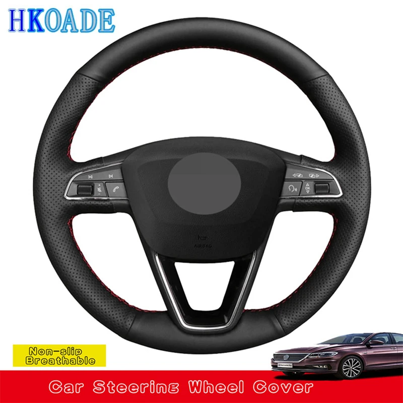 

Customize DIY Microfiber Leather Car Steering Wheel Cover For Seat Leon 5F Mk3 2013-2019 Ibiza 6J Tarraco Arona Ateca Alhambra