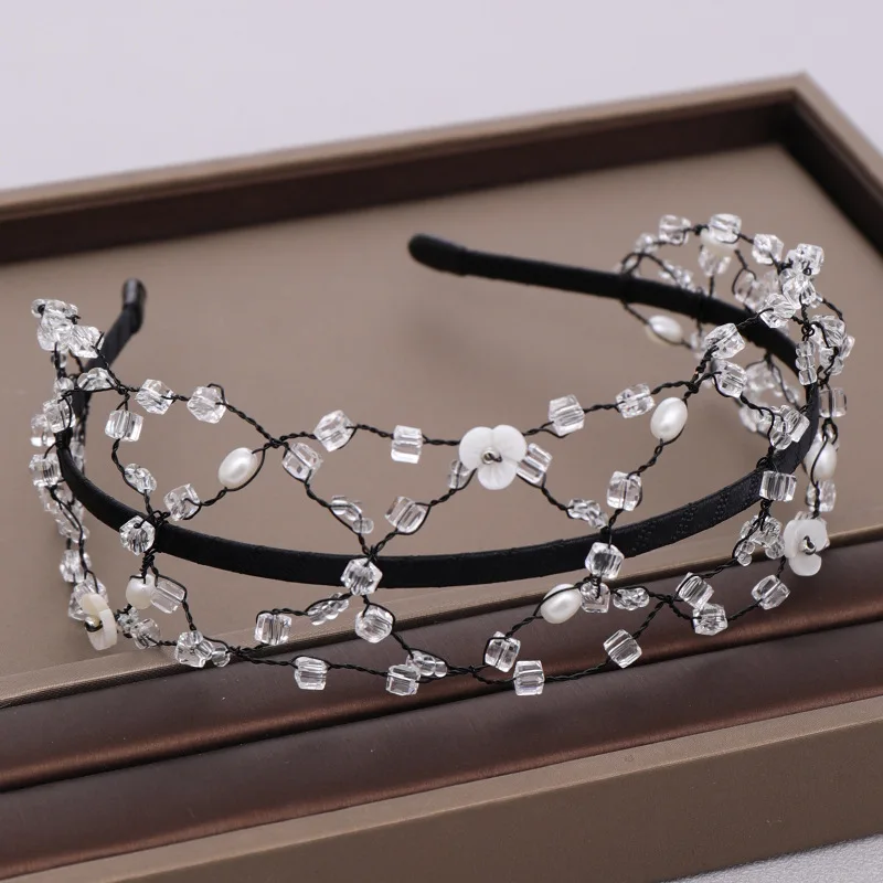 

Повязка на голову с кристаллами новые модные аксессуары ручной работы