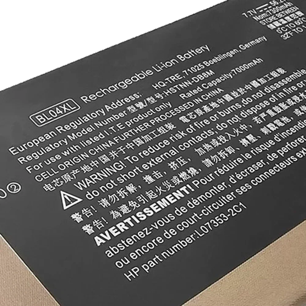 Аккумулятор для ноутбука HP EliteBook X360 7 G5 G6 5SR07EA 5DF86EA 5SR04EA 5NW1 1040 в Вт · ч BL04XL