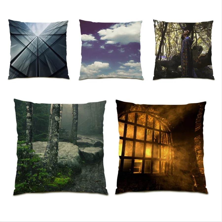 

Comfortable Pilow Cover Home Decoration Beautiful Pillow Covers Decorative Cushion Real Picture Polyester Linen Pillowcase E0809