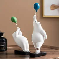 nordic modern minimalist figurines for interior cartoon balloon bear gift to girlfriend living room porch kawaii room decor