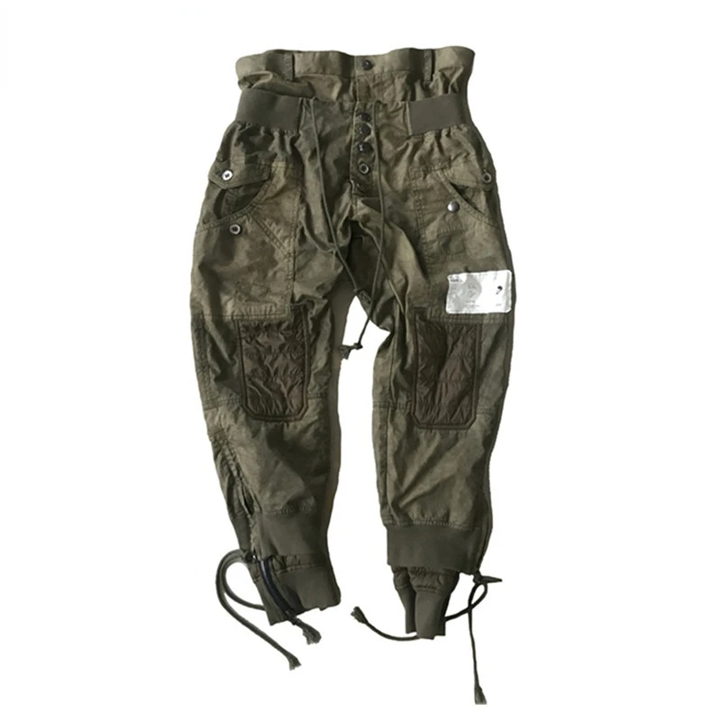 Autumn Tide Niche Design New Darkwear Fake Two Piece Splicing Heavy Industry Safari Style Slim Fit Casual Pants