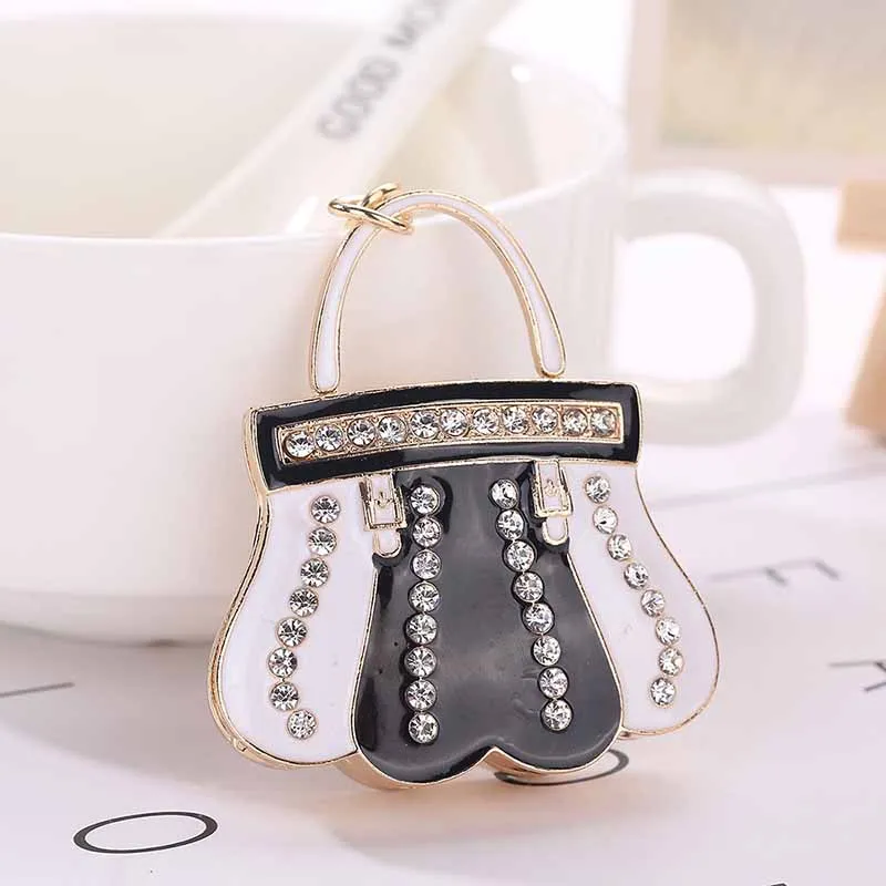 Лидер продаж корейский брелок стразы из сплава модель сумочки украшение для