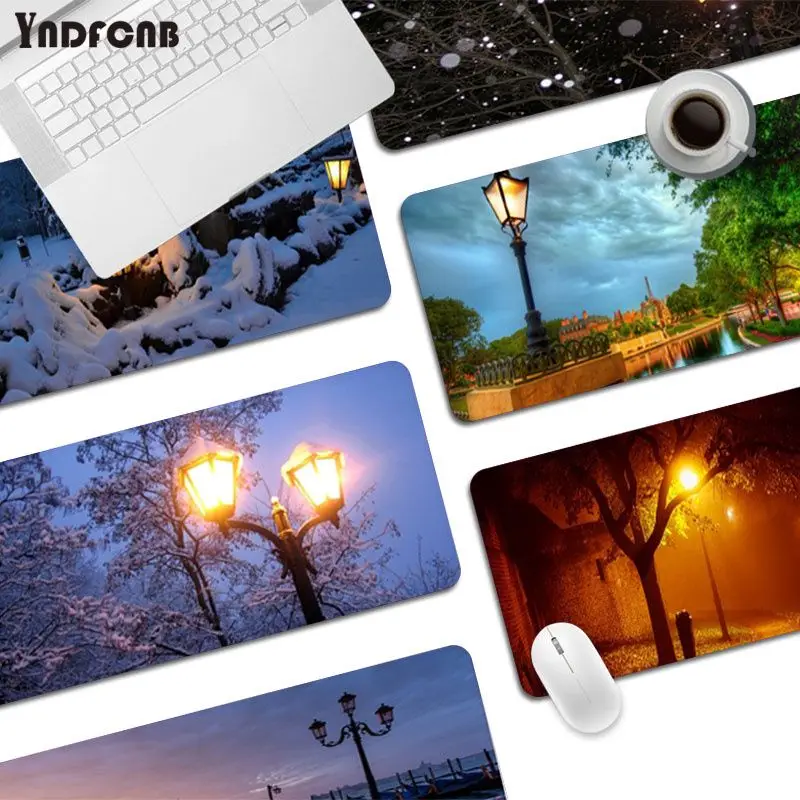 

YNDFCNB Street Lamp Custom Skin Speed Version Game Computer Keyboard Office Table Mat Gaming Mouse Pad For PC Desk Pad