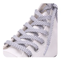 flat 3m reflective night running shoelaces runner sneakers hollow safety laces for basketball shoes 350 boots