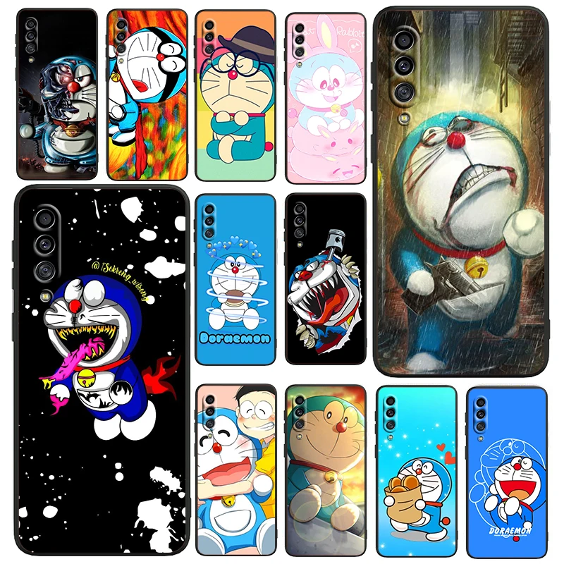 

Cute Doraemon animation For Samsung Galaxy A90 A80 A70 S A60 A50S A30 S A40 S A2 A20E A20 S A10S A10 E Black Phone Case