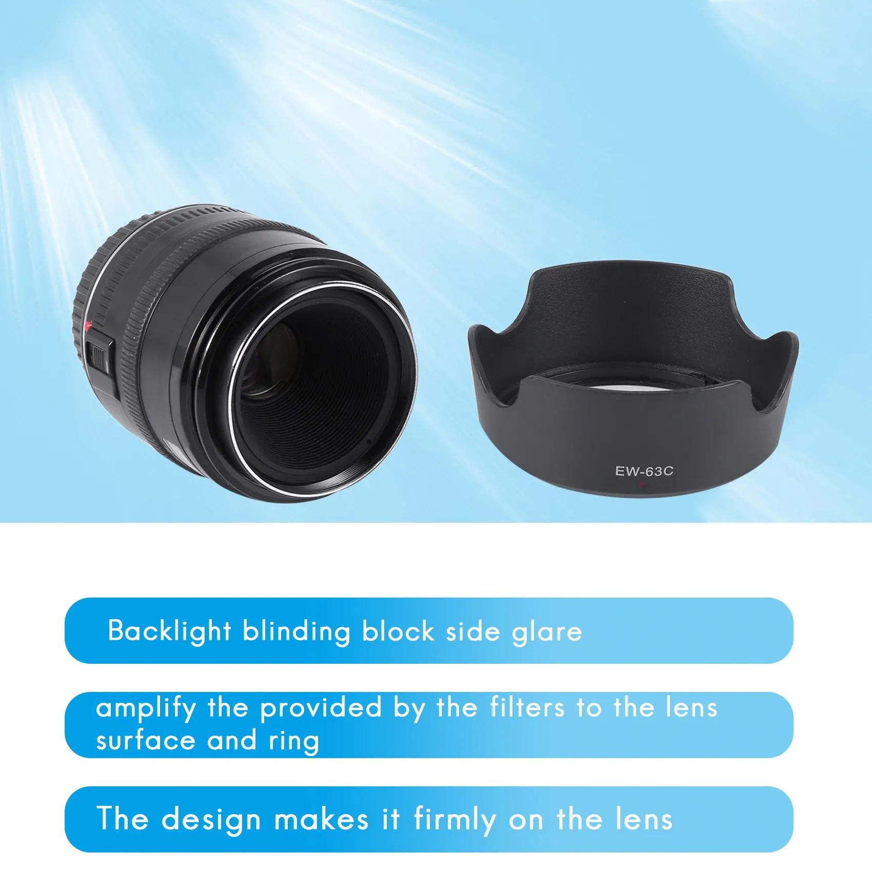 Бленда объектива камеры EW-63C EW63C для EF-S 18-55 мм F/3 5-5 6 IS STM
