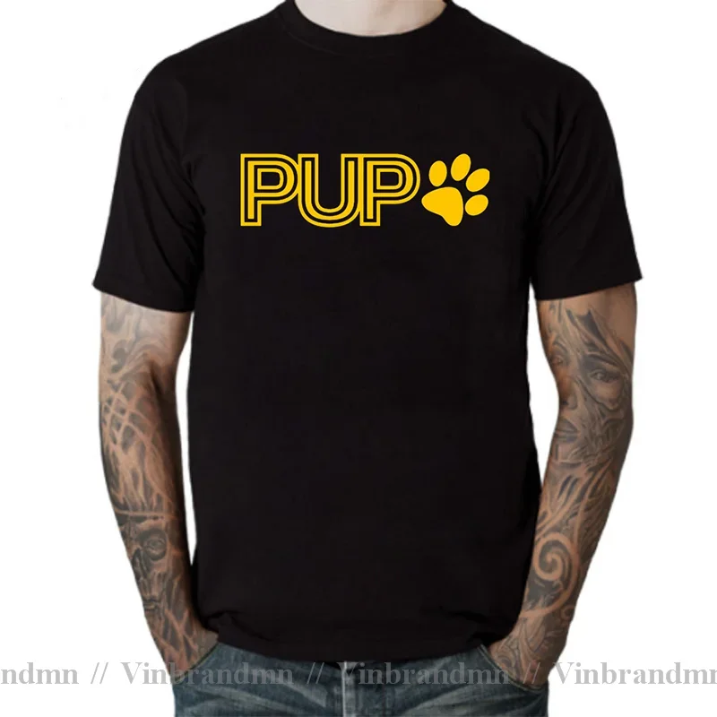 Wholesale Pup Play Puppy Mens Ringer T-Shirt for Dog Lovers Gift T Shirt Streetwear Tops Vintage Korean Style Male Clothing