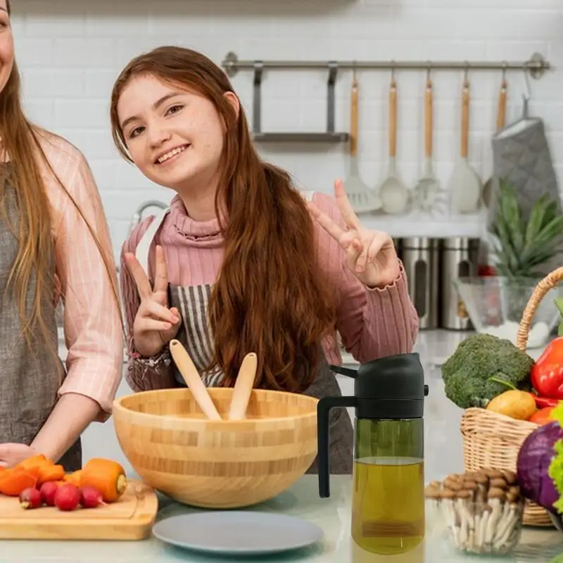 Бутылка-дозатор масла 470 мл кухонная бутылка-распылитель 2-в-1 контейнер для жарки