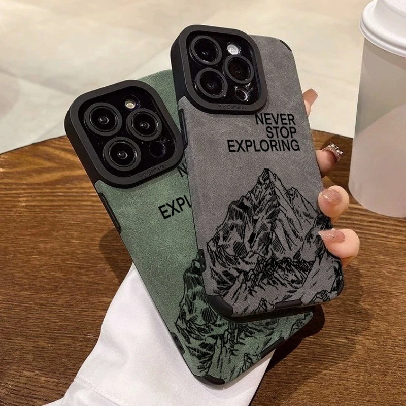 Фото Модный чехол для телефона Never Stop Exploring для iPhone 16 17 Pro Max 15 14 13 12 11 Pro Max Air XR X XS 7 8 Plus SE 2022 Cover №4