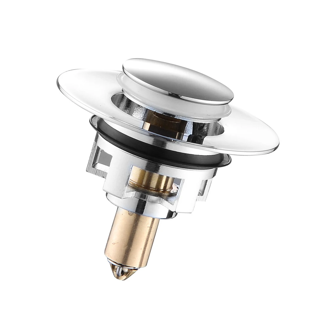 

Bounce Core Pop-up Drain Filter Bathroom Stainless Steel Bounce Core Push-type Hair Stopper Basin Pop-up Drain Filter