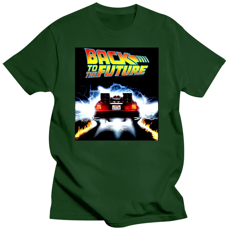 Детская футболка Назад в будущее Flaming Delorean задние фонари для мальчиков и девочек