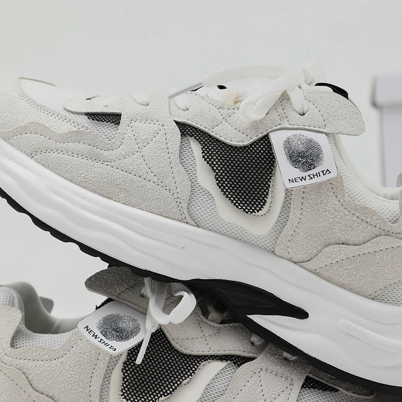 Women Men Couple Sneakers Fashion Mesh Chunky Casual Shoes Autumn Reflective Comfortable Thick Sole White Flats Platform Shoes