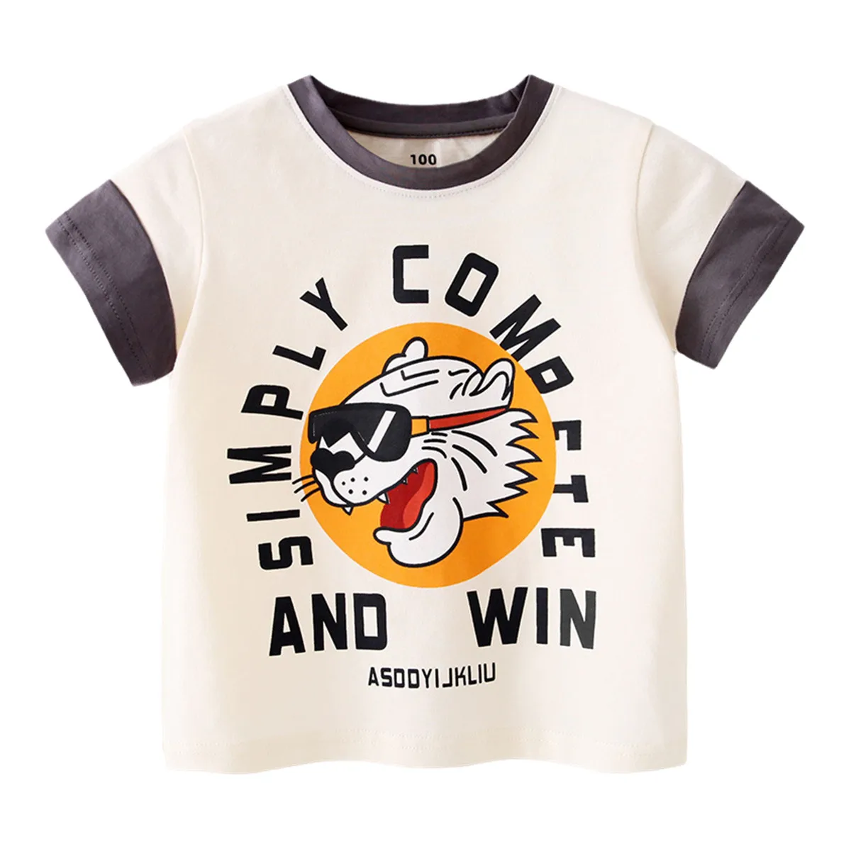 

Simple Cute Print Top Children's T-Shirt Summer New Kids Cotton Short-Sleeved Shirt
