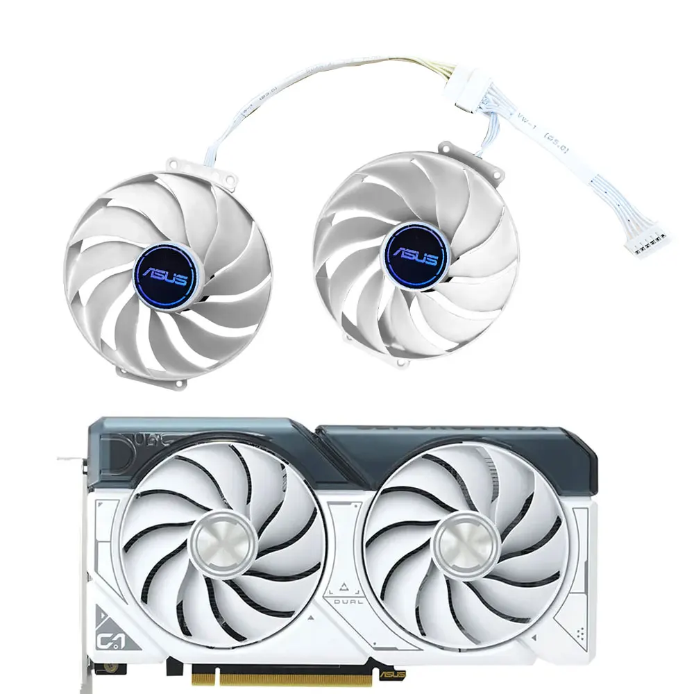 Вентилятор для видеокарты ASUS RTX 4060 Ti белый 90 мм 6 контактов