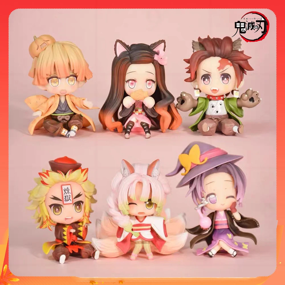 

Anime Demon Slayer Figures Agatsuma Zenitsu Kamado Tanjirou Action Figures Kamado Nezuko PVC Model Dolls Kids Gifts Cartoon Toys