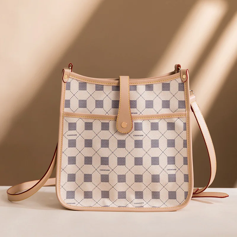 

Ladies Tote Bag Printed Plaid Shoulder Bags Simple Messenger Bag Large Capacity Underarm Fashion Phone Card Wallet Fanny Pack