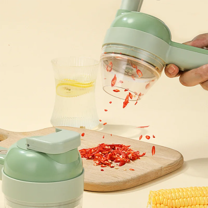 

Беспроводной Электрический многофункциональный чесночный миксер, домашний ручной мини-слайсер для фруктов и овощей, кухонные аксессуары