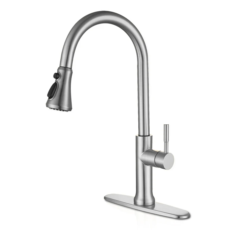 High Quality Smart Tap 360 Degree Rotatable Pull Out Sensor Touch Kitchen Faucet enlarge