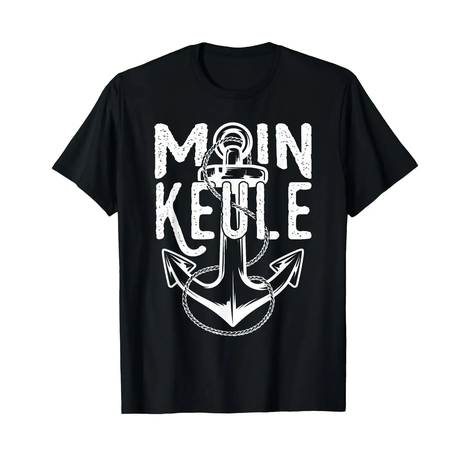 Фото Футболка Moin Keule North German IHR Sacken Seagull Digga, винтажная, с эффектом потертости, повседневная, дизайнерская, удобная, стильная, дышащая №1