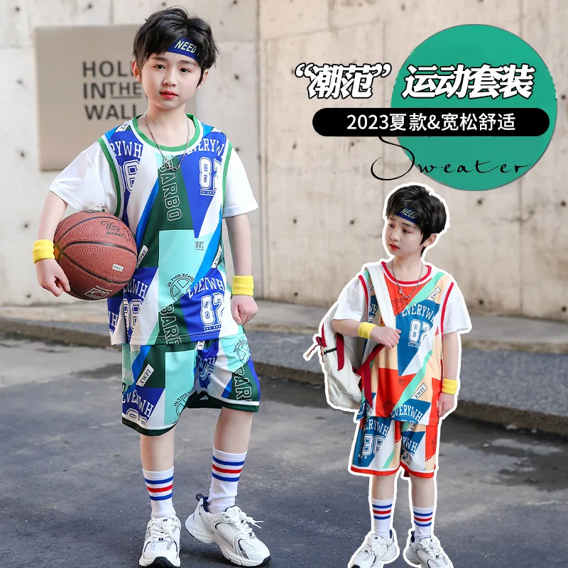 

Детские баскетбольные комплекты из Джерси, детские спортивные костюмы для колледжа, дышащая Баскетбольная Униформа для мальчиков и девочек, спортивная одежда 120-170 см